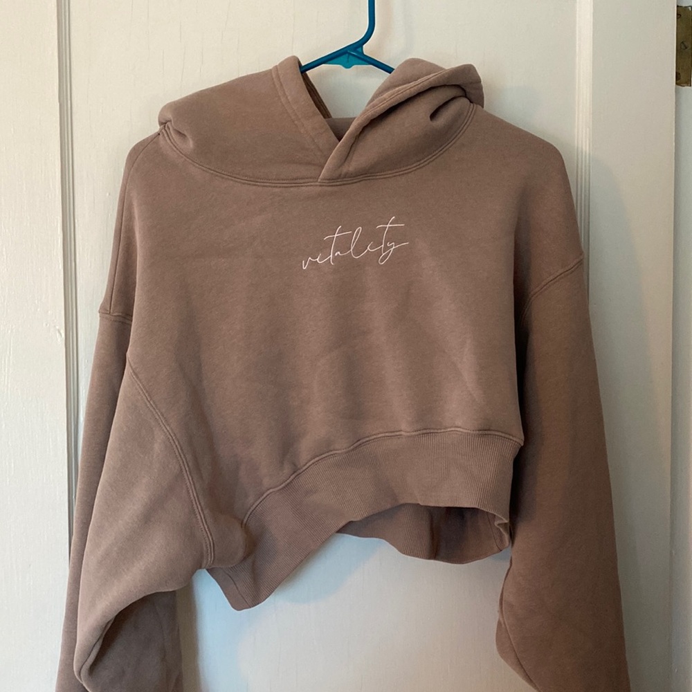 Vitality Affirmation Cropped Hoodie
